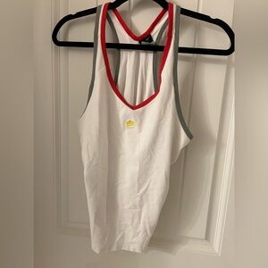 Nike Women's White and Gray Tank Top